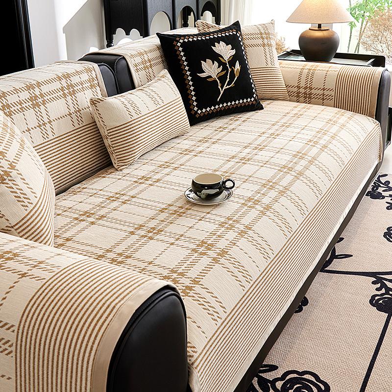 Light Luxury High-End Sofa Cushion Chenier  New All-Inclusive Universal Sofa Cover Cloth Straight Row Seat Cushion