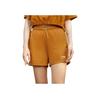 Li Ning Solid Color Logo Elastic Waist Sports Shorts Women shorts Brown AKSS022-1