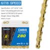 Variable speed Chain Gold Electroplated Anti-rust Chain 116 Links for Shimano SRAM Parts MTB Chain Road Bike 1 Speed 8 9 10 11 S