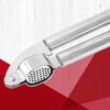 Stainless Steel Garlic Press 18 x 5.2 cm, Durable Silver Garlic Mincer, Easy Grip, Kitchen Tool, 19 x 5.5 x 3 cm
