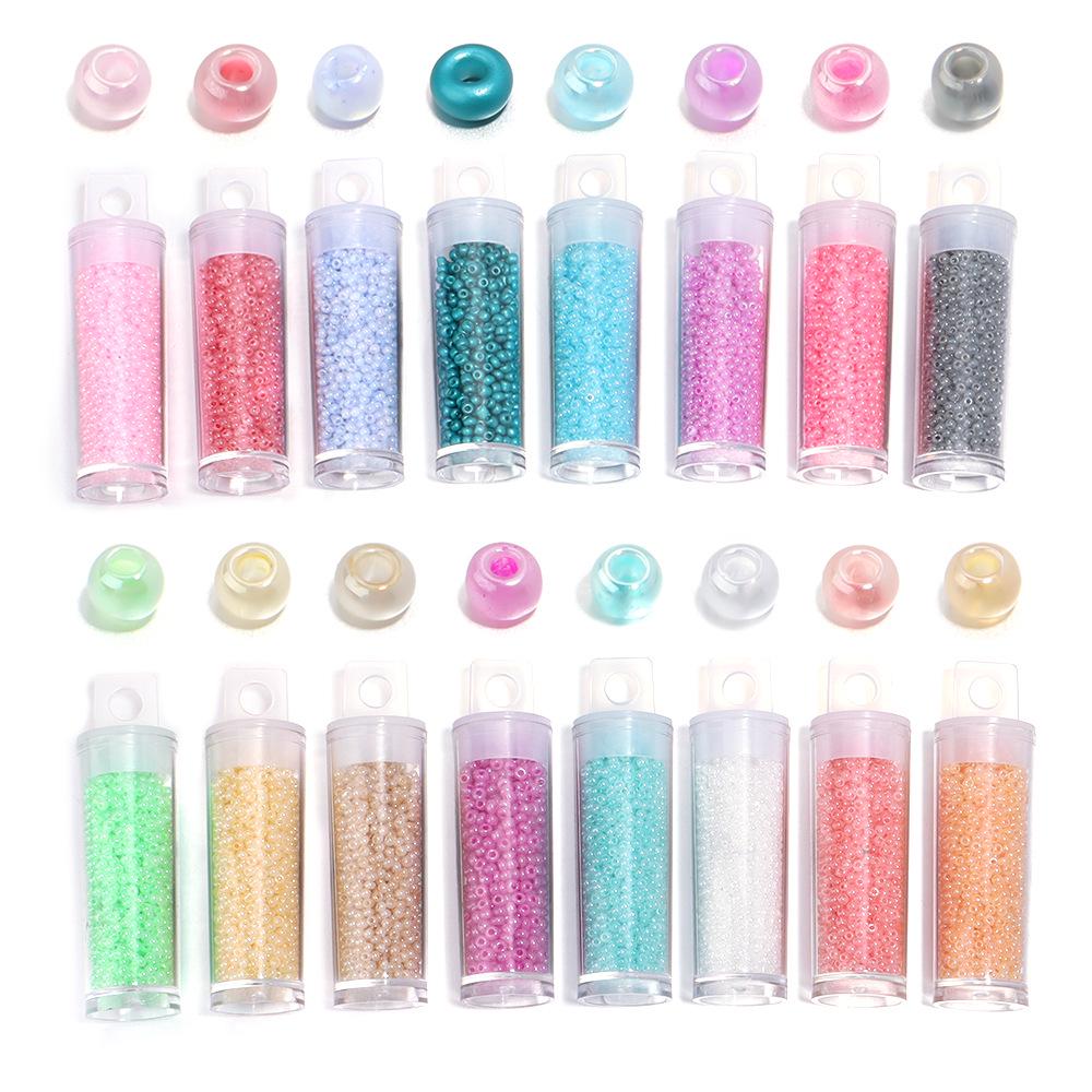 2mm Cream Imitation Jade Glass Seed Beads for DIY Jewelry