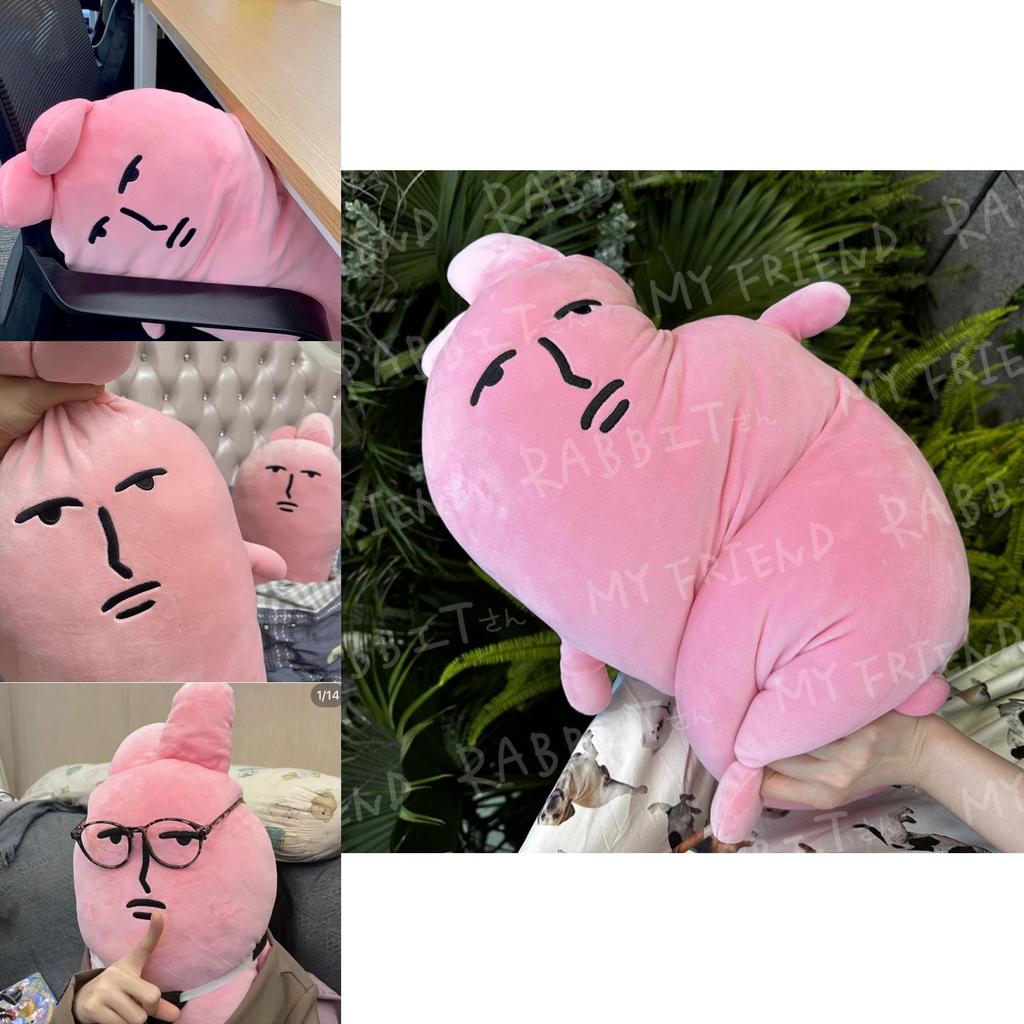 Pink Rabbit Support Pillow For Adults With Plush Soft Material For Sleep And Relaxation