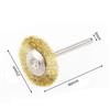 20pcs Brass Wire Wheel Brushes 3*25mm Polish Clean Tools Rotary Tool Brass Wheel Wire Brush  Rust