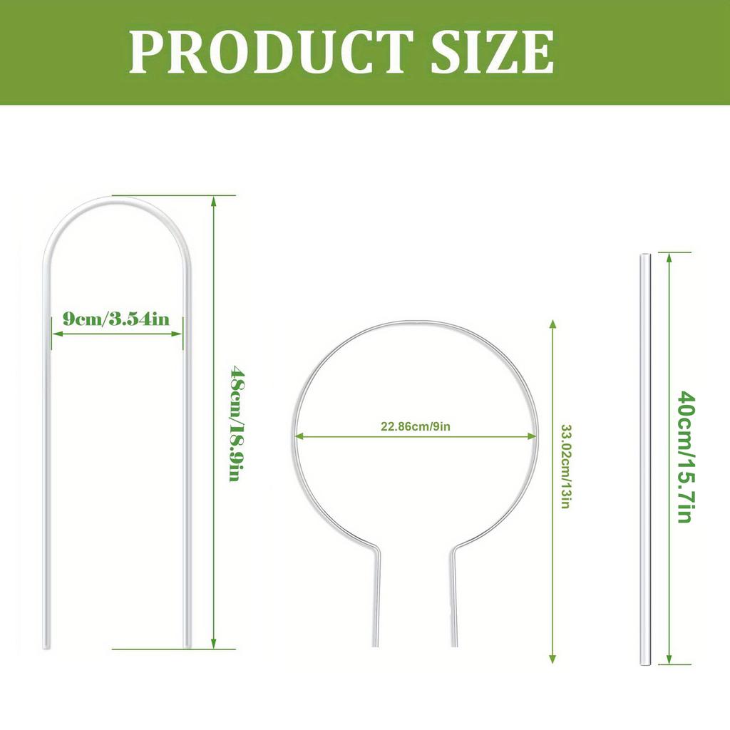 10pcs U-Shaped Acrylic Plant Climbing Frames - Transparent, Durable Support for Potted Plants, Ideal for Indoor Vines & Flowers