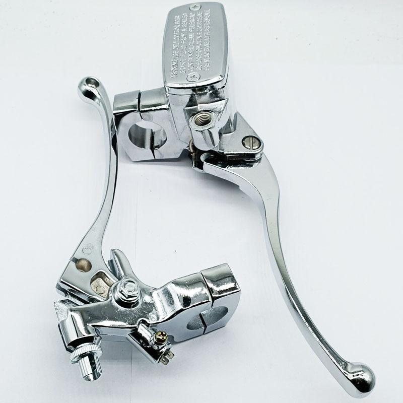 Hydraulic Brake Clutch Lever Master Cylinder for 25MM Electroplating Suitable for Honda CB400SF/Yamaha/Suzuki Left Clutch Handle
