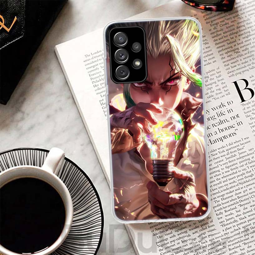 D-Dr Stone Anime Phone Case For Samsung A17 A16 A26 A36 A56 A15 A14 A13 A55 A54 A53 A35 A34 A33 A25 A24 A23 A05S A04S A03S A16 A