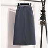 Jupe mi-corps d'automne pour femmes Dames Élégante Jupe crayon mi-longue pour le travail Jupe ample trapèze