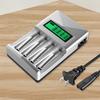 4-Slot AA AAA Intelligent Battery Charger LCD Screen Independent Charging Charger for AA/AAA NiMH Rechargeable Batteries