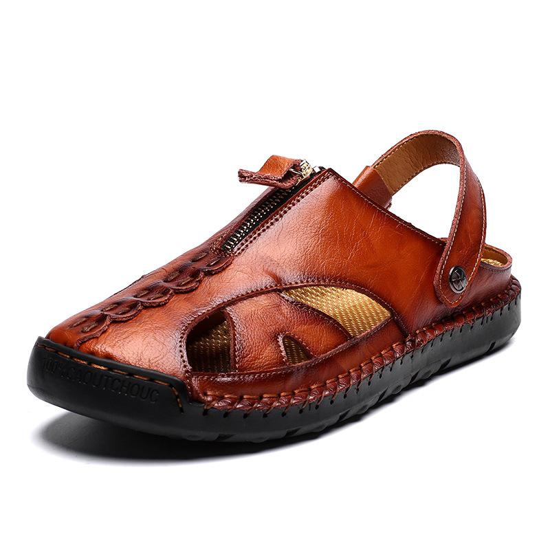 2025 Men s Plus Size Cross-Strap Summer Beach Sandals - Youth Casual Slip-Ons 44
