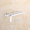 304 Stainless Steel Toilet Paper Holder with Phone Shelf and No-Drill Installation
