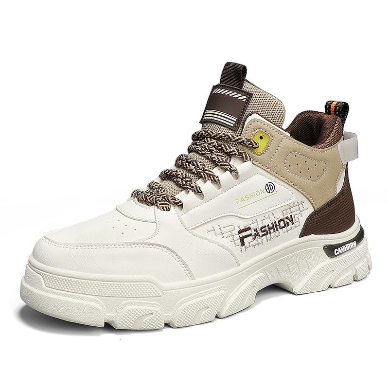 Outdoor High-top Shoes Thick-soled Hard-soled Wolf Warrior Martin Boots Trendy Ins Leather Boots