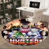 1pc Hunter X Hunter Anime Cartoon Design Round Carpet Office Chair Mat Non-Slip Rug for Home Decor, Living Room, Bedroom