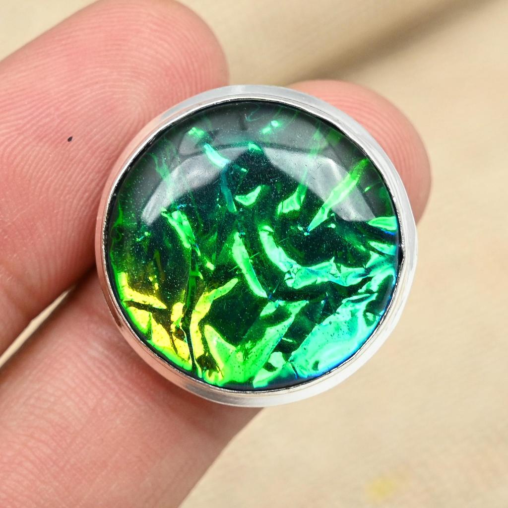 Solid 925 Blue Australian Triplet Opal Gorgeous Gemstone Jewelry Handmade Ring Gift For Her