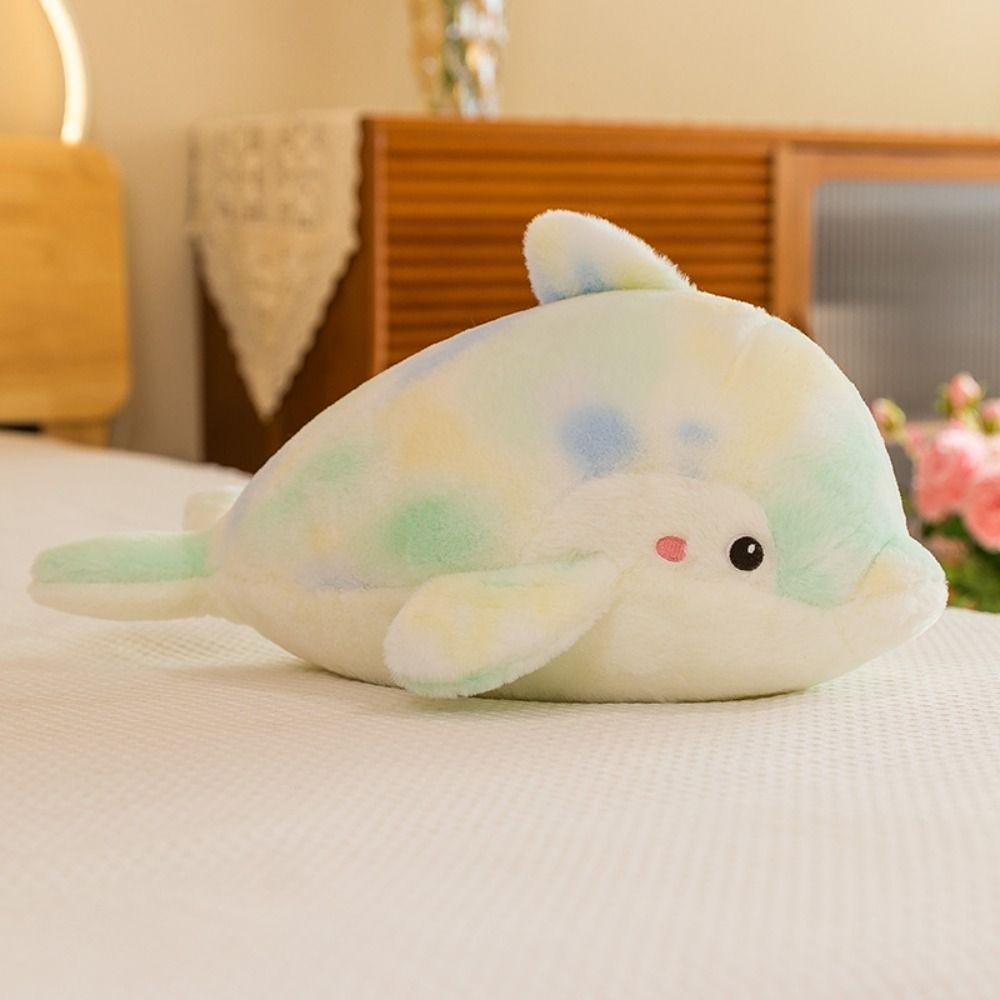 Soft Colorful Dolphin Plush Doll Cartoon Animal Plush Pillow Kids Birthday Christmas
