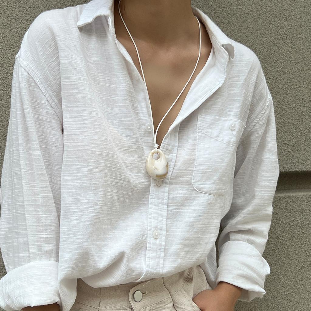 Modische unregelmäßige Anhängerkette für Damen Süß verstellbar Retro Schwarze Seil-Auszieh-Pulloverkette Schmuck Zubehör Geschenke