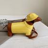 Fashion Exquisite Yellow Dog PU Barrel-shaped Shoulder Bags Hot Trendy Super Cool Personality Crossbody Bags for Women 2025 New