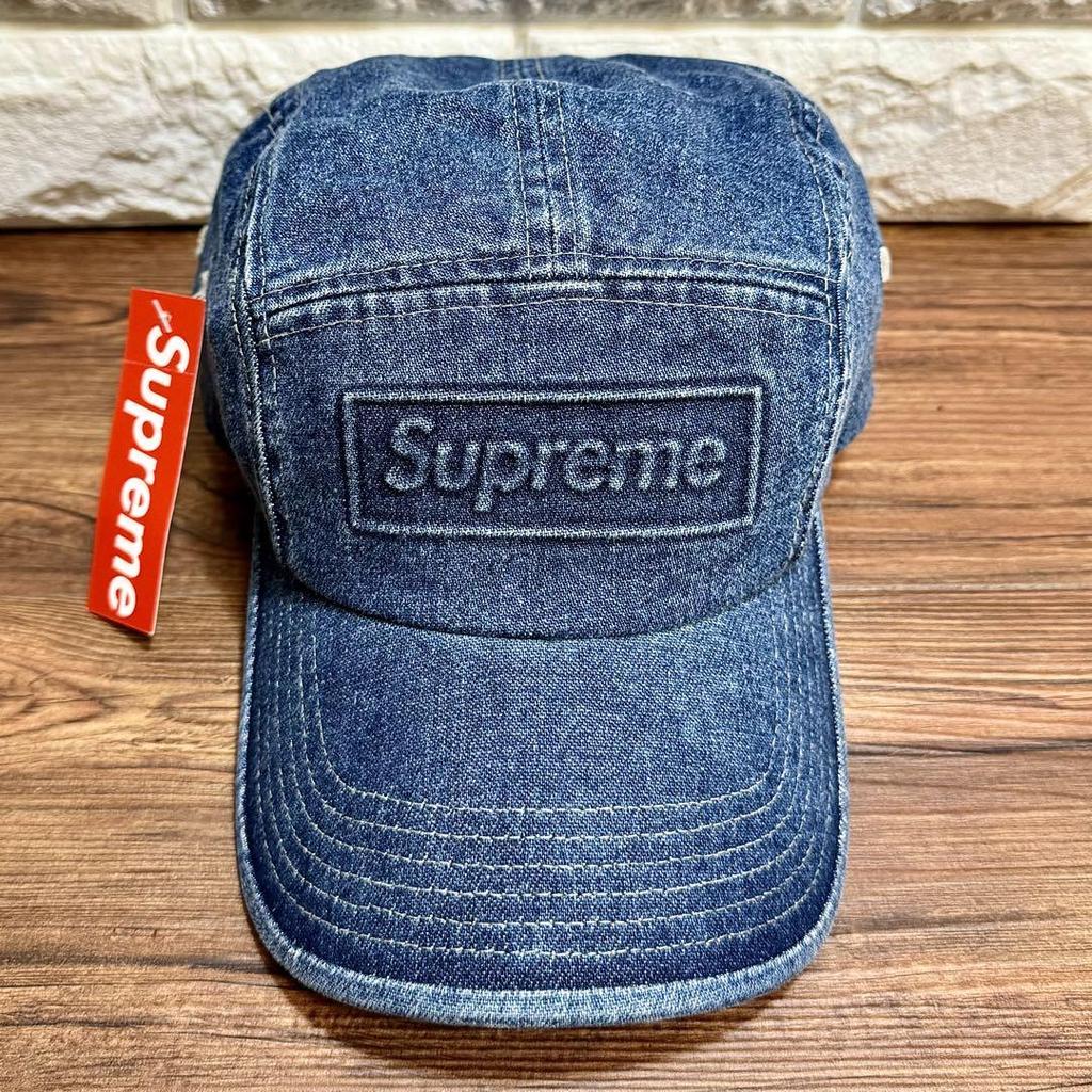 [USED] /All Tags Supreme Embossed Stonewash Camp Cap