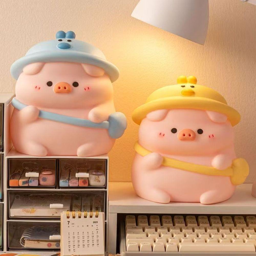 Anti-fall Cartoon Coin Tank Cute Pig Kids Storage Box Fashion Coin Savings Tank  Collection