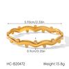 Wave-shaped Titanium Steel Bangle for Women, High-end Diamond-encrusted Stainless Steel Bracelet