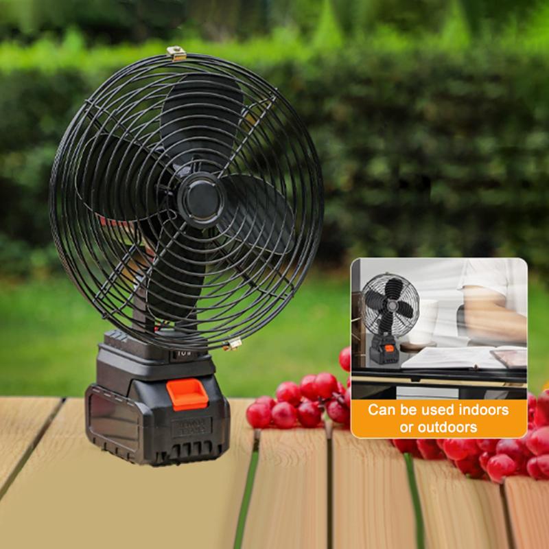 Portable Fan Cordless Lithium Battery Electric Fan Rechargeable Outdoor Desktop Cooling Fan For Philippine 5/10 Cell Batteries