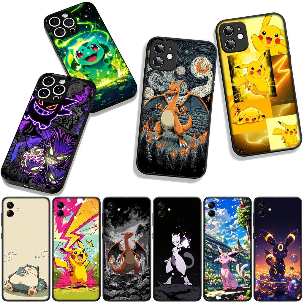 P-Pokemons Charmander P-Pikachus Mewtwo Cover for Apple iPhone 17 16 11 Pro XS Max XR 6 7 8 Plus 16E SE 2020 Air 5 SE2 Case