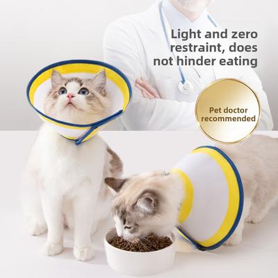 New Cat Spay Collar Pet Postoperative Anti-bite and Anti-lick Soft Neck Ring Dog Protective Headgear