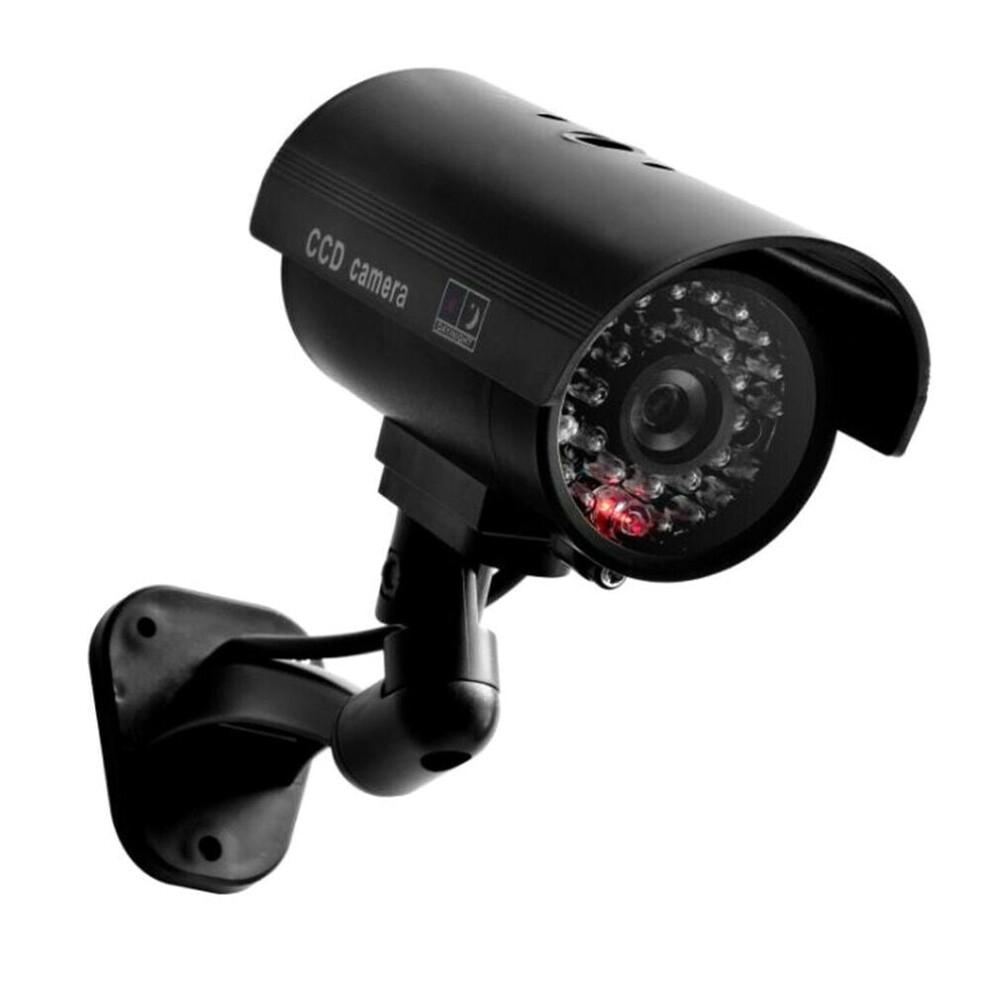 Dummy Security Camera,Fake Cameras CCTV Surveillance System with Realistic Simulated LEDs With Warning Sticker