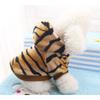 Autumn and Winter New Flannel Button Tiger Cat Transformation Pet Dog Dog Cat Clothes Autumn and Winter Dog Supplies