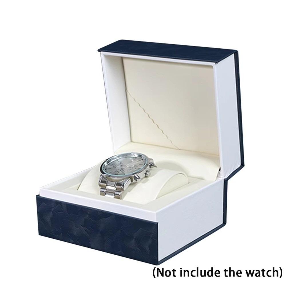 Display Case Watch Collection Storage Holder PU Leather Single Watch Organizer Box  for Women Men