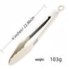 Silicone High-Temperature Resistant Tongs - Ideal for Grilling, Frying, and Bread - Stainless Steel Kitchen Tool
