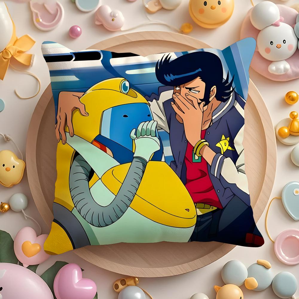 S-Space Anime D-Dandy Cushion Cover Home & Car Multi-Scene Pillow Cover - Reversible, Soft & Durable for Daily Use