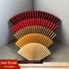 Red Semicircular Bamboo Paper Fan for Wedding and Event Decor
