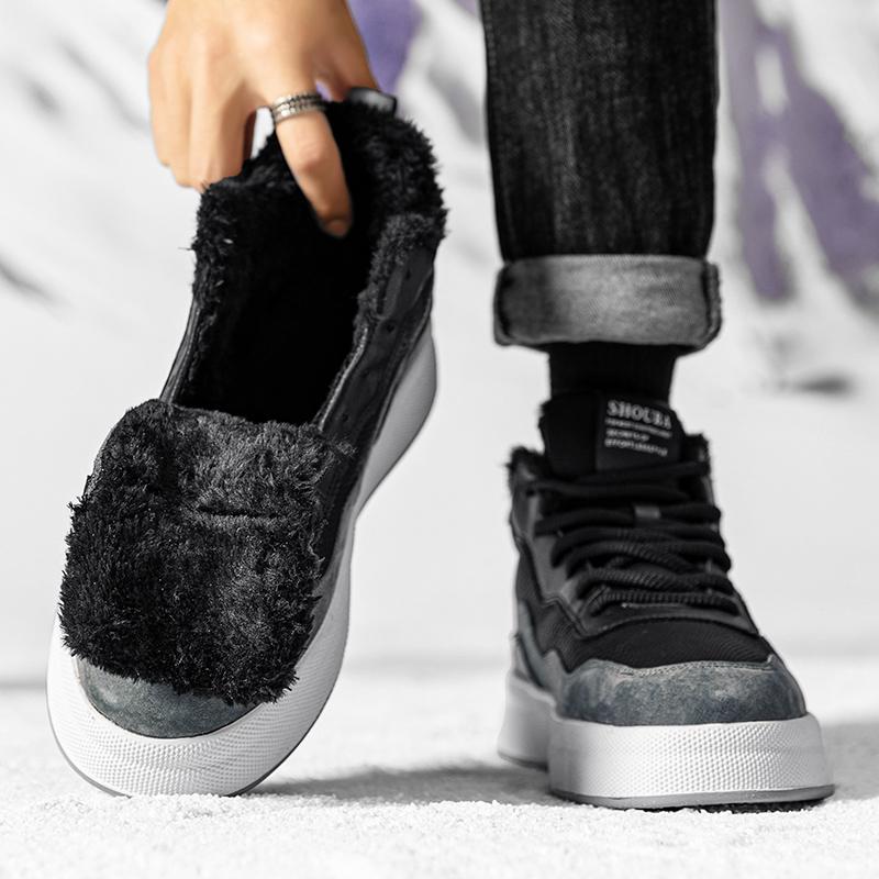 Fashion Casual men's board shoes Fashionable autumn and winter versatile styles Leisure street walking Daily outdoor warm quality shoes