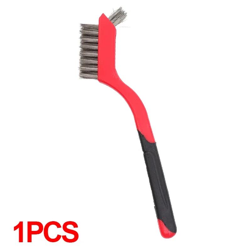 3/1 szt. Szczotka druciana do czyszczenia Włosie nylonowe/mosiężne/ze stali nierdzewnej Szczotka do szorowania rdzy, brudu, farby Narzędzia do czyszczenia kuchenki gazowej