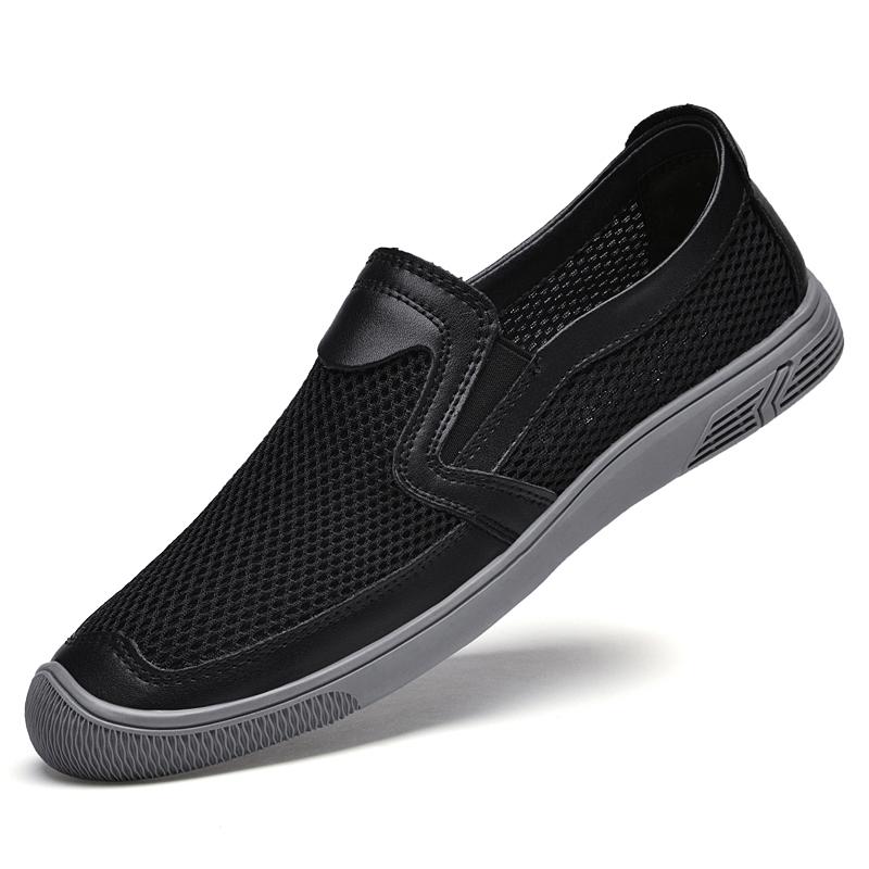 Fashion2024 Lightweight Men Sneakers Casual Shoes Breathable Soft Flats Shoes Outdoor Anti-slip Male Sneakers Summer Walking Loafers