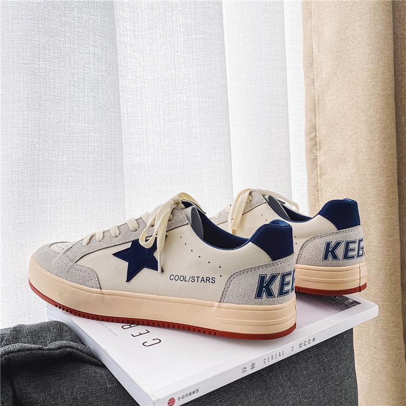 

Мужская мода спортивная повседневная обувь уличные тренды универсальные дышащие кроссовки прогулочная обувь 40 белый/синий