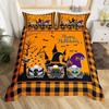 Pink Ghosts Duvet Cover Set Single Size Halloween Theme Bedding Set 2/3pcs Kids Girl Room Decor Gothic Skull Spider Bat Pumpkin