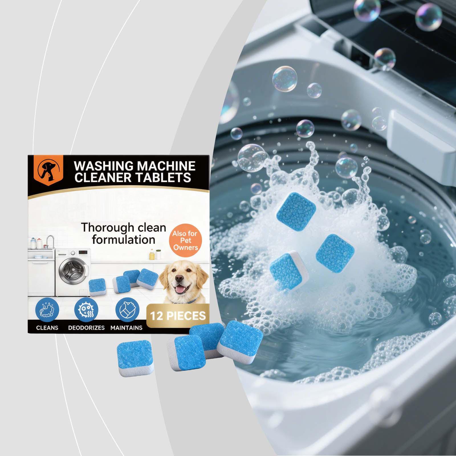 Washing Machine Cleaning Tablets Provide Cleaning For The Washing Machine. They Are Suitable For Daily Cleaning. One Size