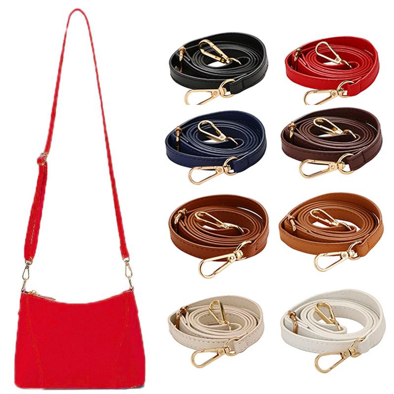 125cm Langer Taschenriemen PU-Leder Schultertaschenriemen 1,2cm Breit Zubehör für Handtaschen Mode PU-Taschenriemen für Umhängetaschen