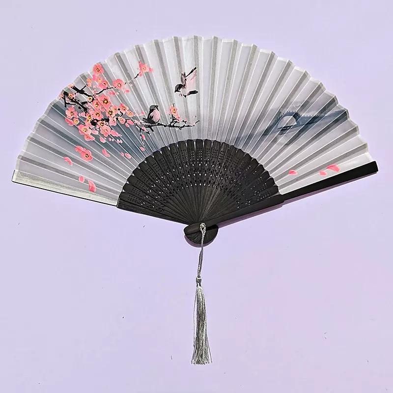 Traditional Folding Fan for Summer, Portable Folding Fan for Hanfu Dance, Qipao Show, New Chinese Style, Portable Gift Bamboo Fan