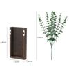 2pcs Wood Wall Planter Farmhouse Wall Plant Pocket Vases with Artificial Eucalyptus Wall Hanging Plant Holders for Dried Flower