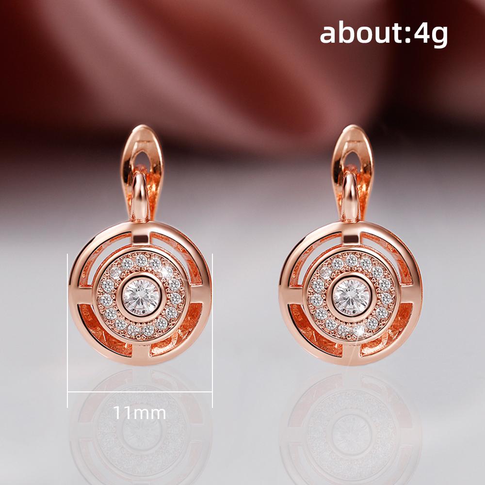 Huitan Neu entworfene hohle Ohrringe für Frauen Exquisite Creolen Farbe/Roségoldfarbe Modeschmuck