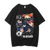 BLUE LOCK Yoichi Isagi Manga Shirt Retro Hip Hop Unisex T-Shirt Streetwear Graphic T Shirt Cotton High Quality Short Sleeve Tops