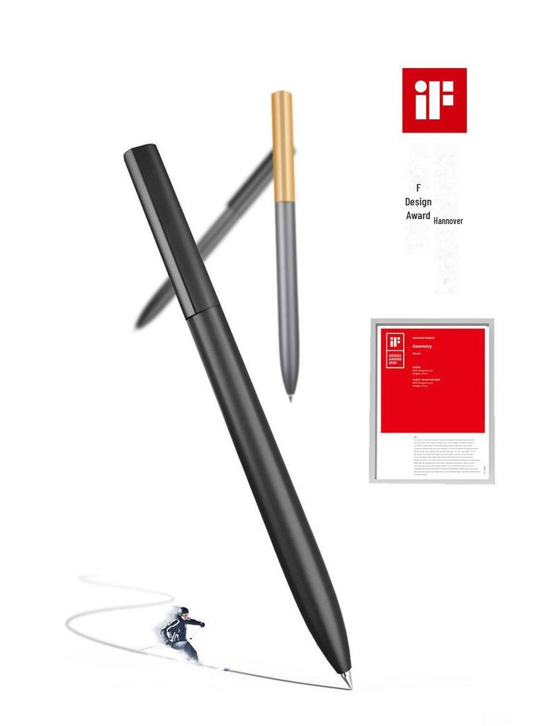 Beifa Signature Zwarte Metalen Pen – High-End Roterende Zakelijke Geschenkpen met Aanpasbaar Logo.