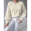 Women'S Chunky Sweater - Beige/Neutral-Toned Sweater for Fall/Winter, Cozy Sweater for Everyday & Formal Outfits, Women'S Sweater Clothing