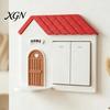 PLA Schalter Dekoration 3D Gedruckte Haus Dekoration, Leichter Rahmen mit Figuren Display Regal, Wandabdeckplatte für Home Office Wohnzimmer Cartoon