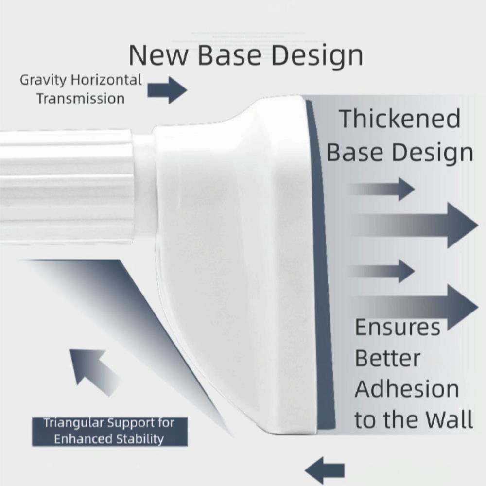 Steel Telescopic Rod Punch-Free Clothes Rail Hanger Durable Shower Curtain Rod  Household