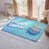 Easter Bunny Cute Eggs Floor Mat Eco  Flannel Doormat Non Slip Odorless Indoor Floor Rug Soft Short Plush Home Mat