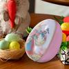 Easter Egg Shape Tinplate Storage Containers Easter Treat Box Holiday Gift Packaging Bunny Chocolate Container Tinplate Gift