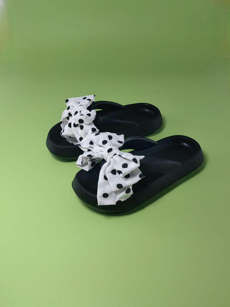 Women's Pink Bowknot Summer Slippers - Cute & Fashionable